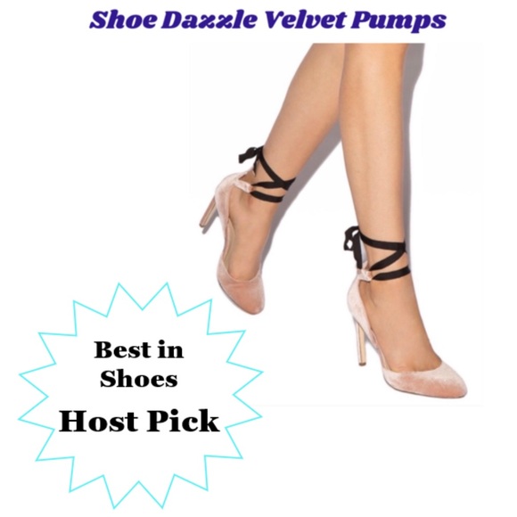 Shoe Dazzle Shoes - Velvet Pumps in Blush NWT